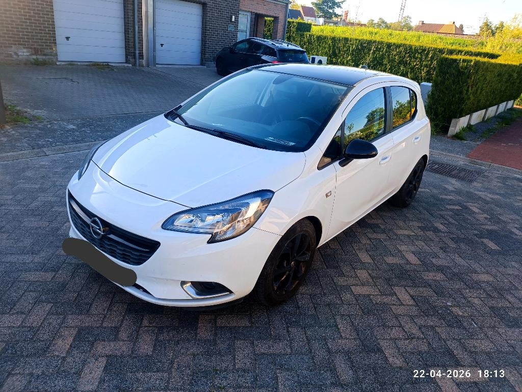 Opel Corsa 2018 1.2i Black Edition 79500km, Auto's, Euro 6, Wit, 5 deurs, Particulier