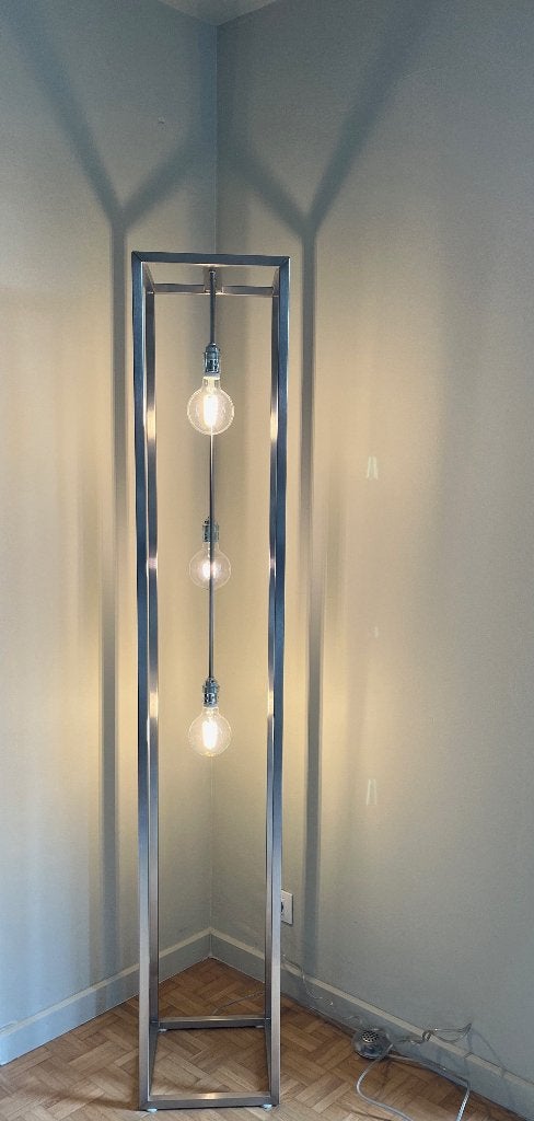 Vintage design retro lamp staanlamp vloerlamp leeslamp, Ophalen, Vintage Design Retro Industrieel Modern Mid-Century, Glas, Zo goed als nieuw