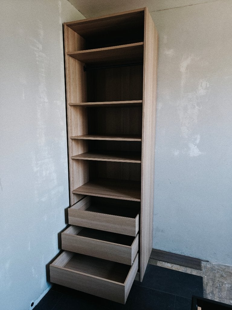 Armoire Ikea Pax 75x58x236 cm, Comme neuf, Enlèvement, Chêne, Avec tablette(s)