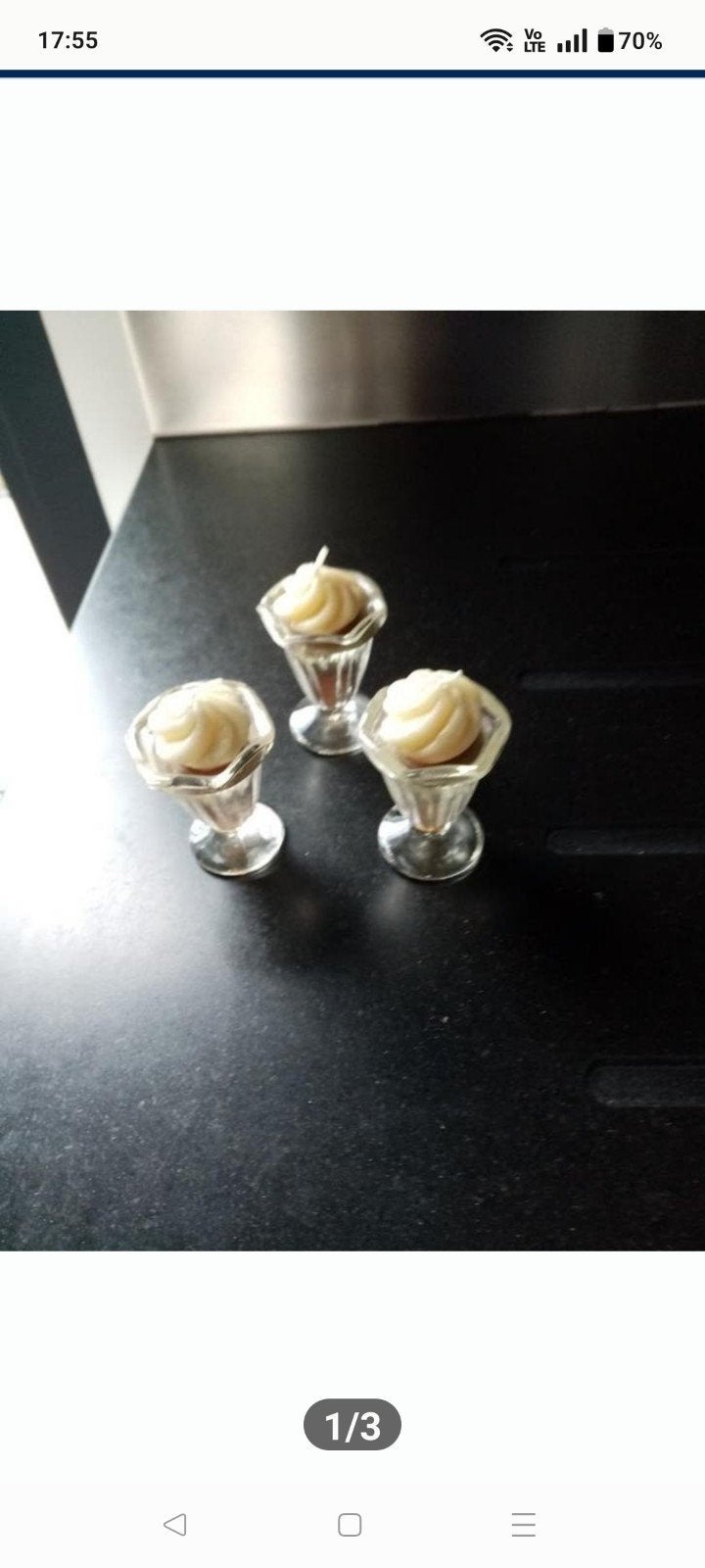 Bougies, 3 glaces ensemble pour, Enlèvement