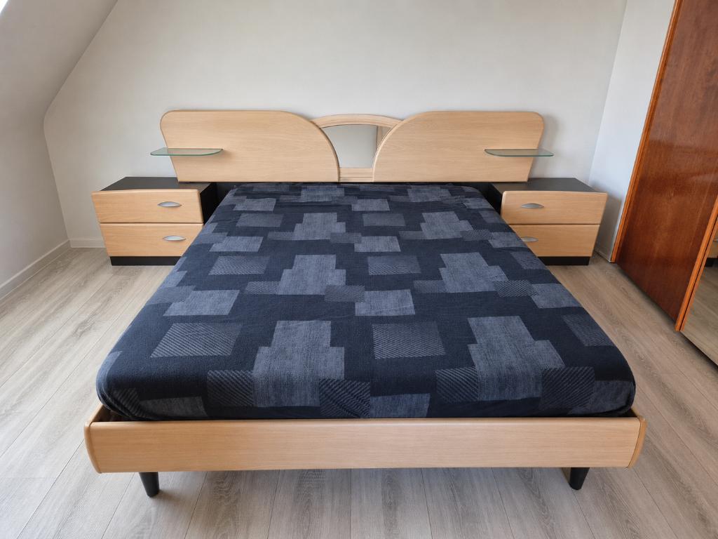 Bed (2 personen) 160 cm, Enlèvement, Utilisé, 200 cm, Bois