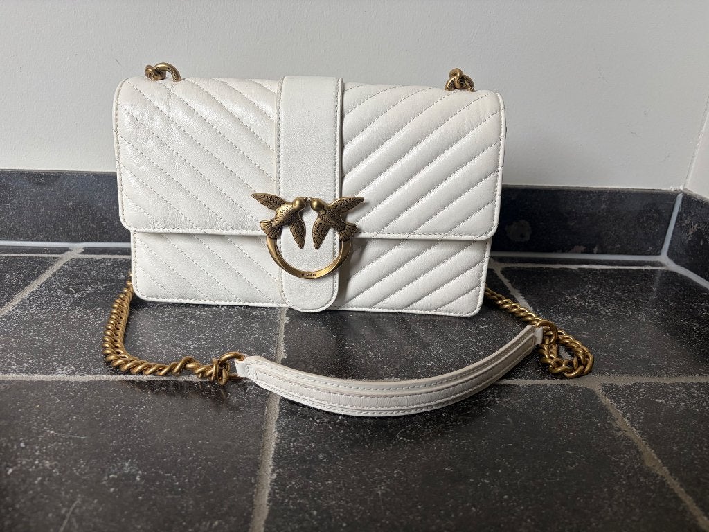Pinko handtas, Handtassen en Accessoires, Verzenden, Gebruikt, Beige, Handtas