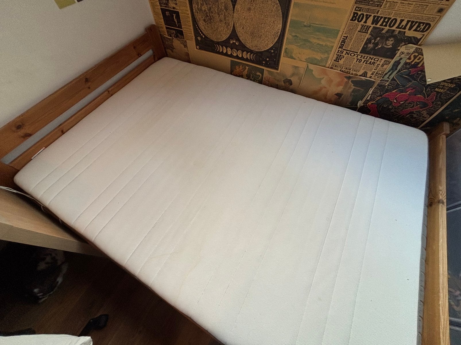 Bed + matras, Ophalen, Gebruikt, Tweepersoons, 140 cm