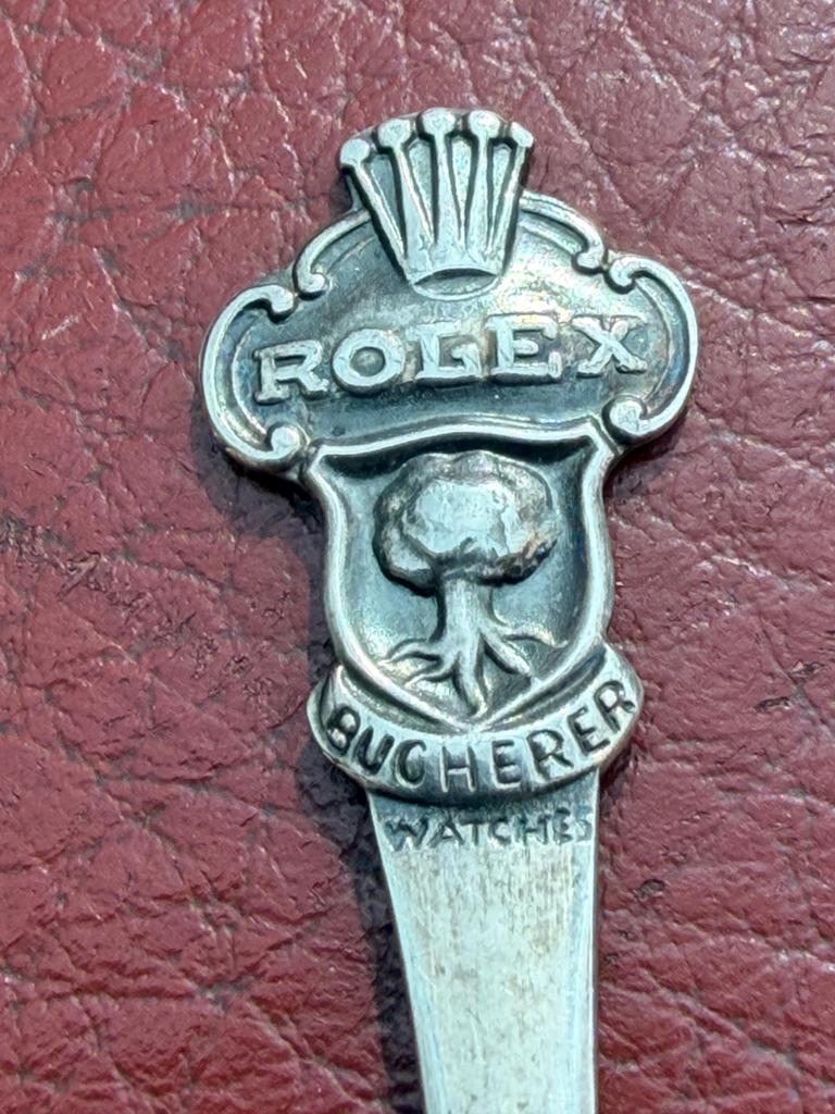 Zilveren lepeltje Rolex, Antiek en Kunst, Antiek | Bestek, Verzenden