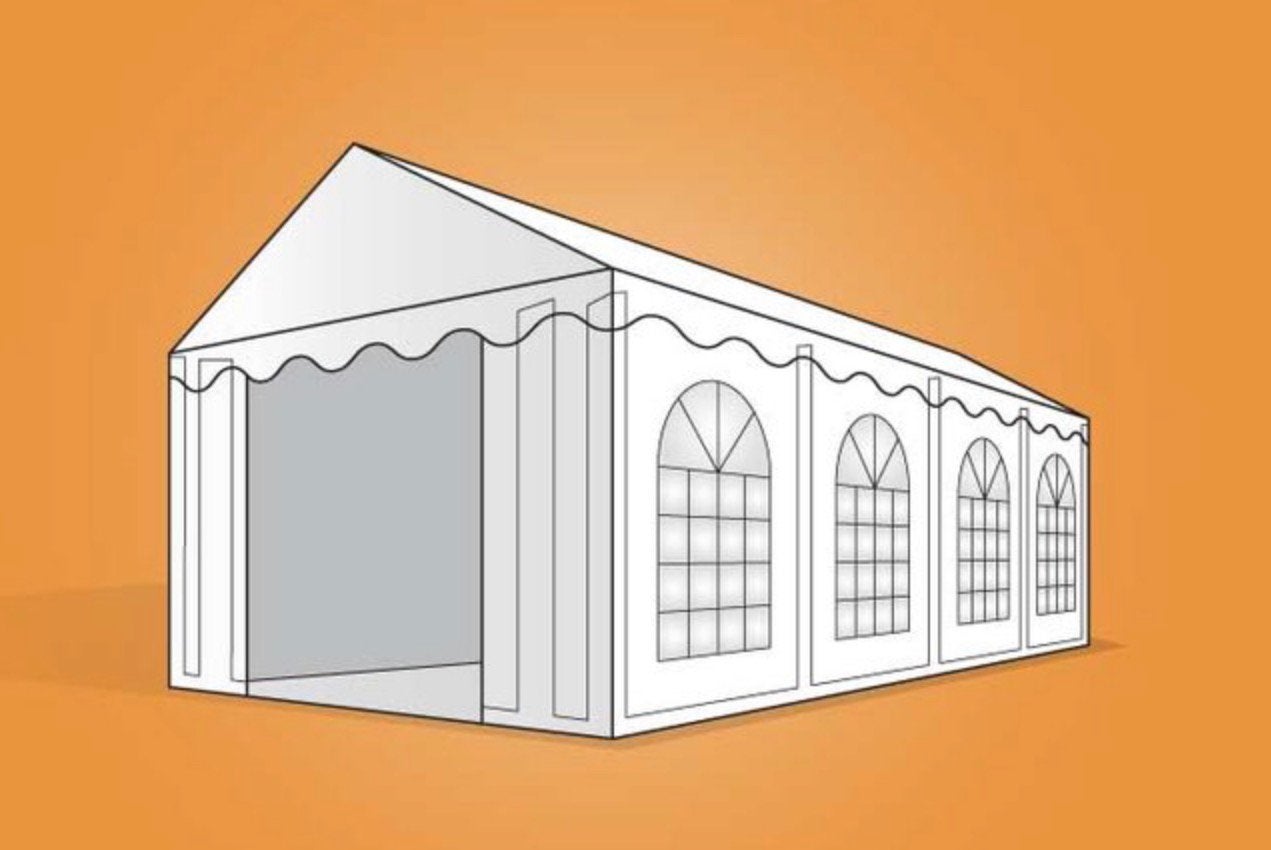 Partytent 8 x 4 meter degelijke kwaliteit, Tuin en Terras, Partytenten, Zo goed als nieuw, Ophalen