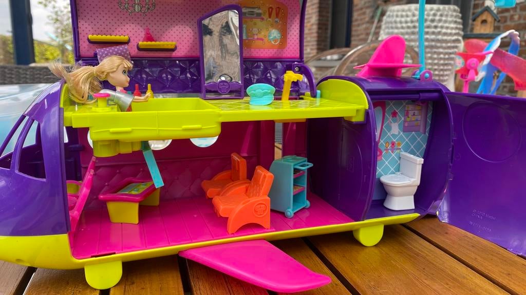 Avion Polly Pocket, Enlèvement, Comme neuf, Maison de poupées