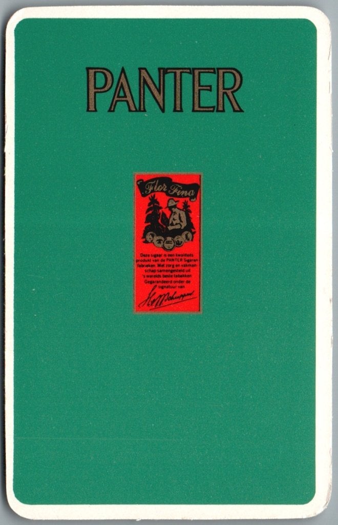 speelkaart - LK15066 - Panter sigaren (100x65mm), Envoi, Comme neuf, Carte(s) à jouer