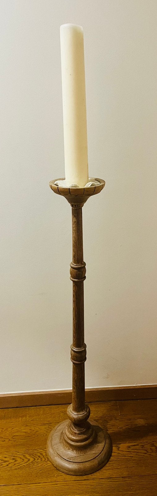 Grote houten kandelaar 130 cm, Ophalen, Overige materialen