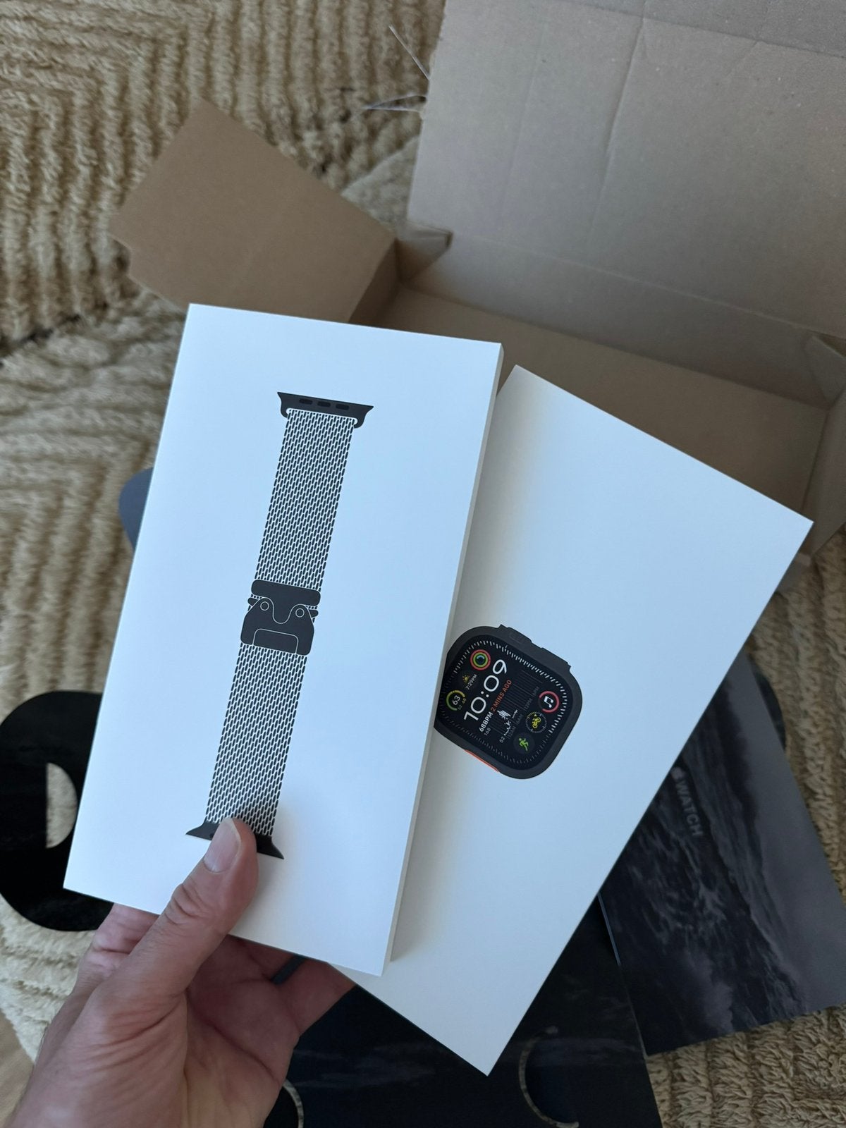 Apple Watch Ultra 2 Black Titanium Compleet + Garantie, Zwart, IOS, Ophalen of Verzenden, Zo goed als nieuw