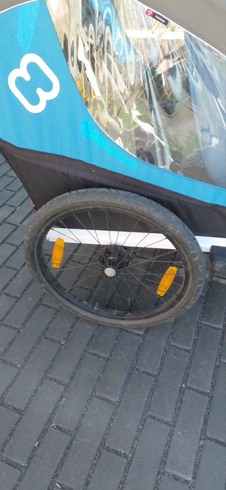 fietskar Hamax met baby en peuterschaal, Kinderen en Baby's, Ophalen, Zo goed als nieuw