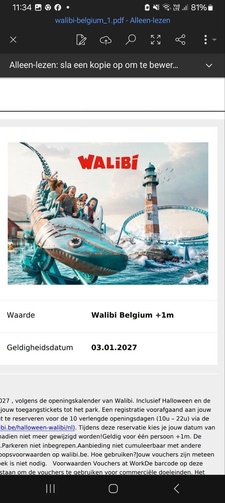Ticket walibi