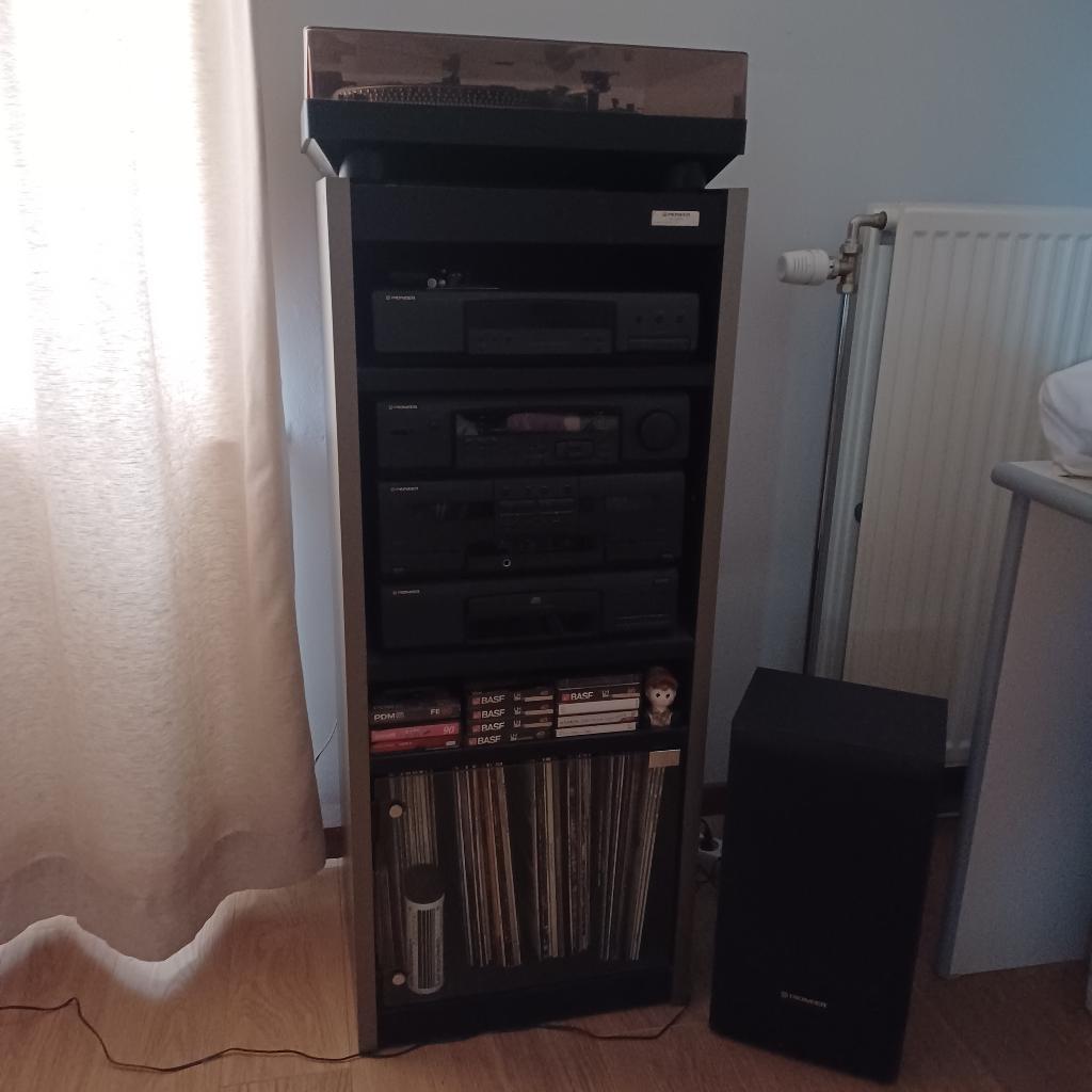 vintage stereomeubel met platenspeler - bieden, Audio, Tv en Foto, Platenspelers, Ophalen, Gebruikt, Platenspeler, Pioneer