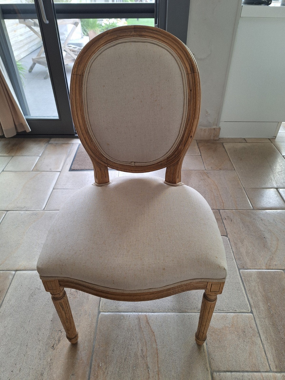 4 eetkamerstoelen in eik (White Oak), Maison & Meubles, Chaises, Autres couleurs, Landelijk, Enlèvement, Utilisé
