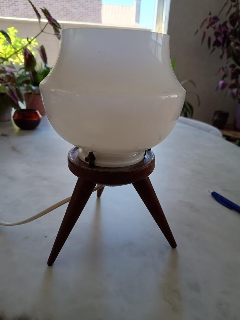 Vintage tafellamp uit scandinavië, Ophalen, Glas