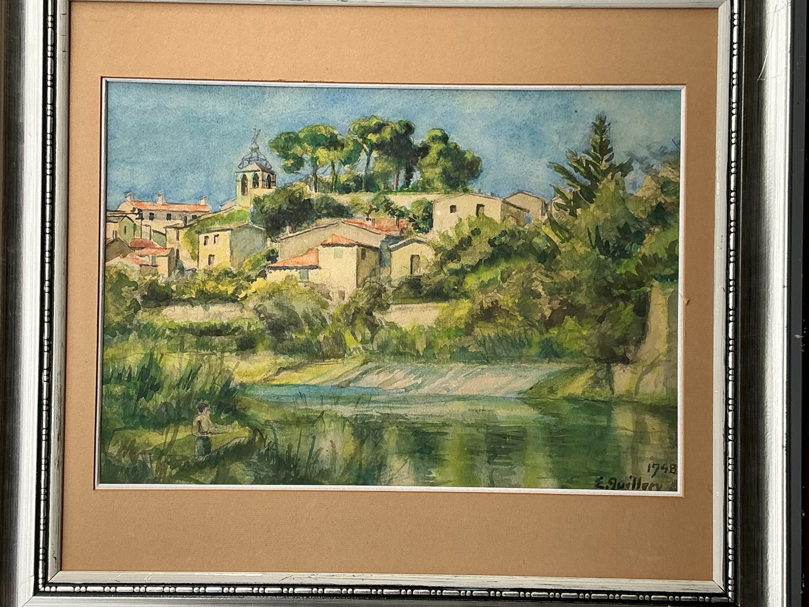 Etienne Guillery - Frankrijk., Antiek en Kunst, Ophalen, Gesigneerd, Aquarel, Landschap