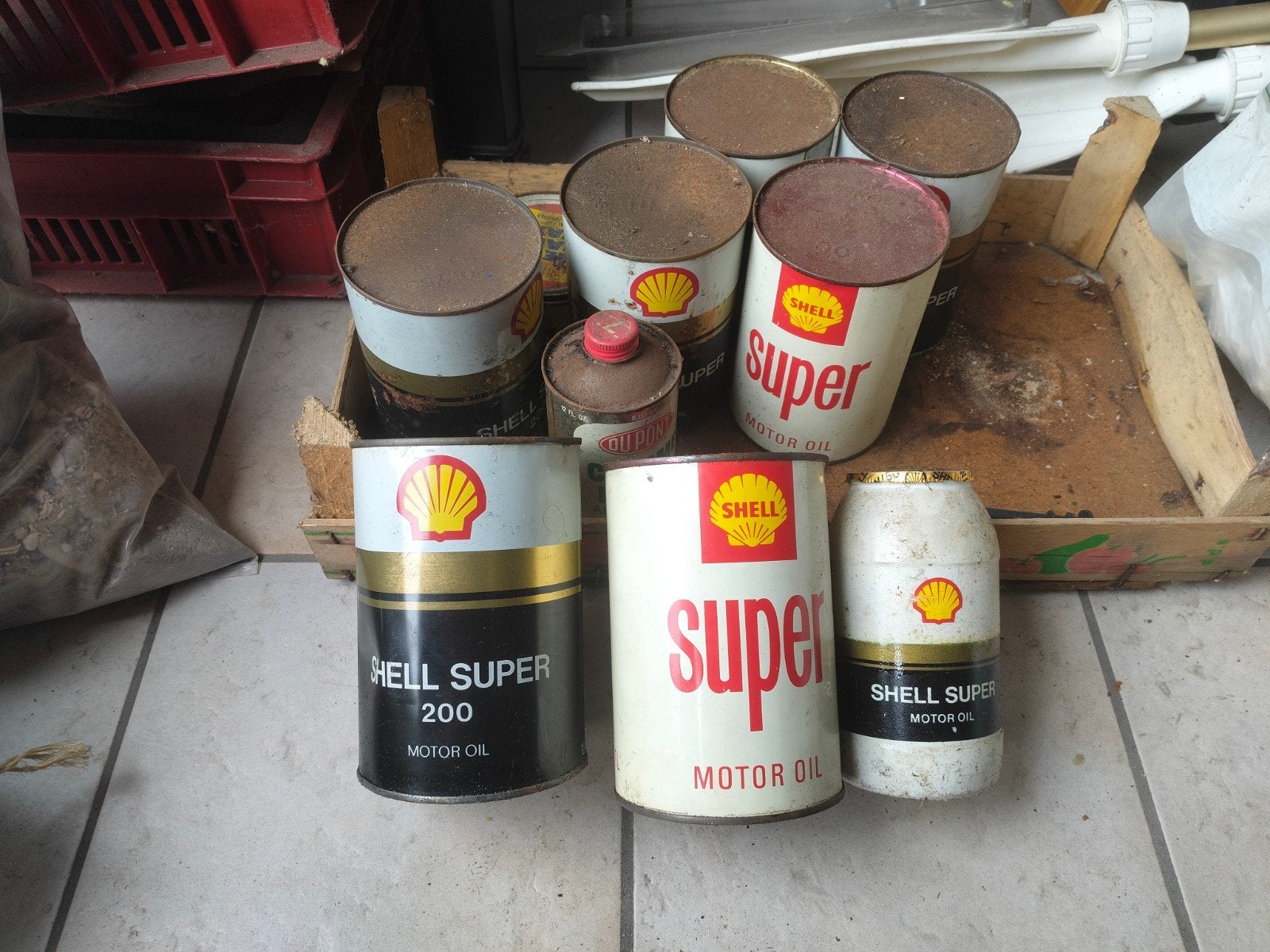 Shell oude olie jaren 70 en 60 in goede staat, Verzamelen, Ophalen of Verzenden