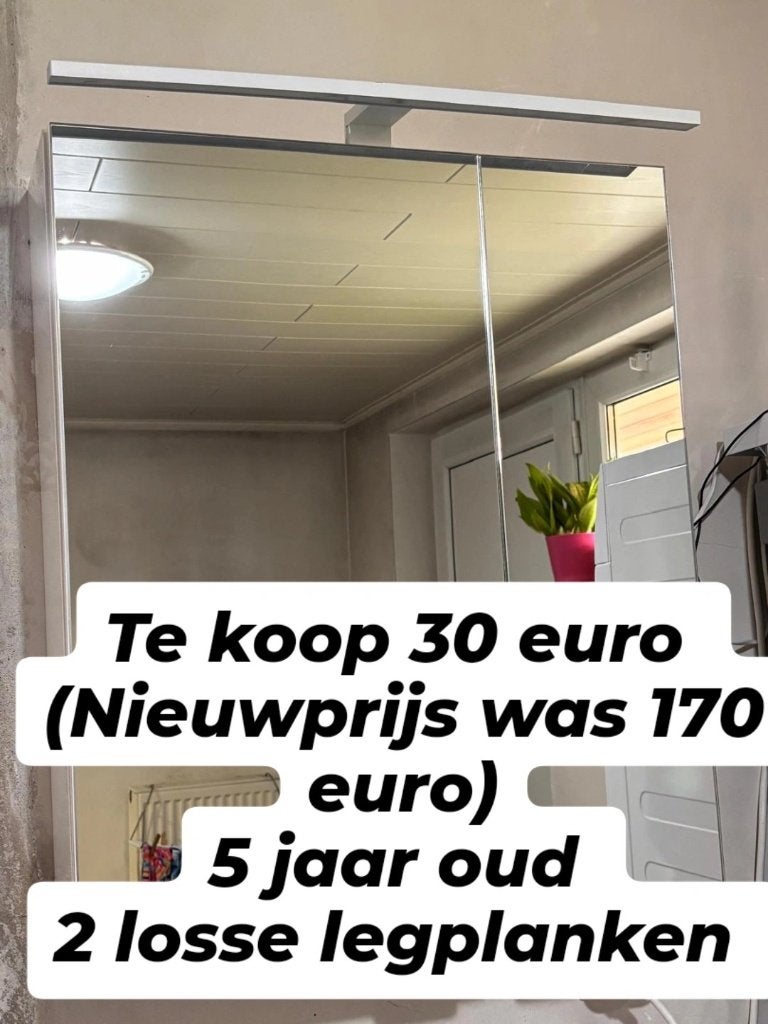 Badkamerkast, Huis en Inrichting, Badkamer | Badkamermeubels, Ophalen, Gebruikt, Spiegelkast