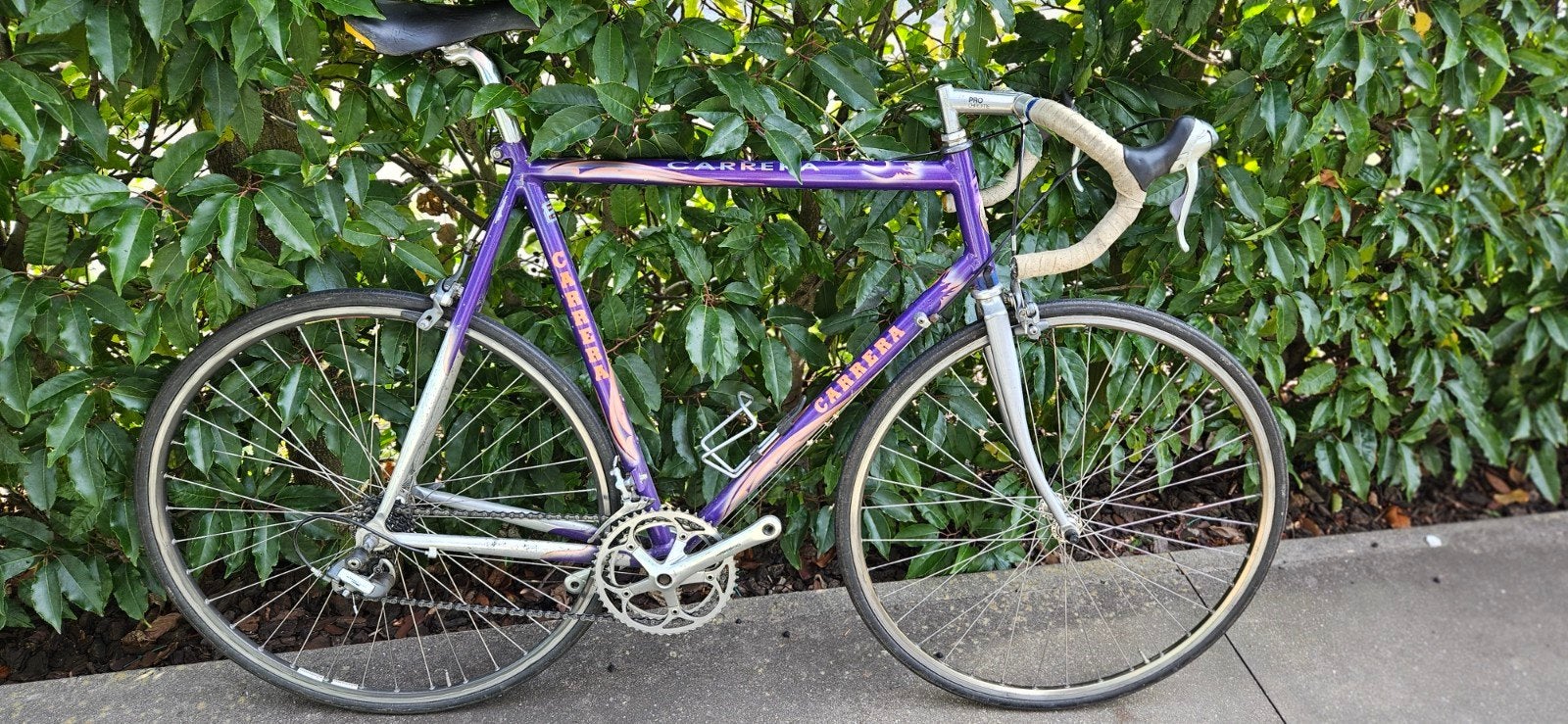 Koersfiets Carrera vintage, Vélos & Vélomoteurs, Autres marques, 10 à 15 vitesses, Frein sur jante, 57 à 61 cm