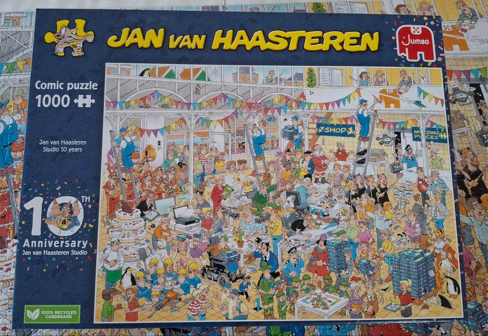 Legpuzzel Jan van Haasteren Studio 10 years, Hobby en Vrije tijd, Denksport en Puzzels, Ophalen, 500 t/m 1500 stukjes, Zo goed als nieuw