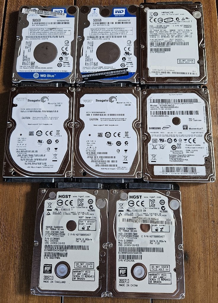 Meerdere Harde Schijven en SSD's 2.5" (Laptop) Getest!, Computers en Software, Harde schijven, Intern, Ophalen of Verzenden, Zo goed als nieuw