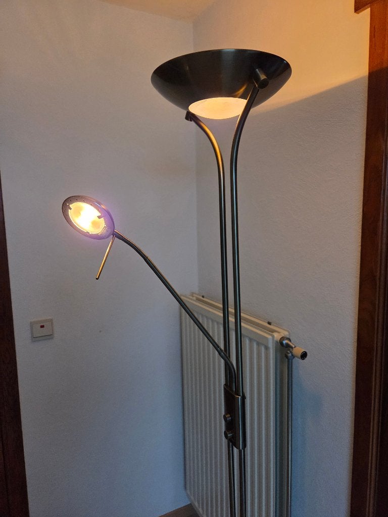 mooie rustieke staanlamp met leeslamp, Ophalen