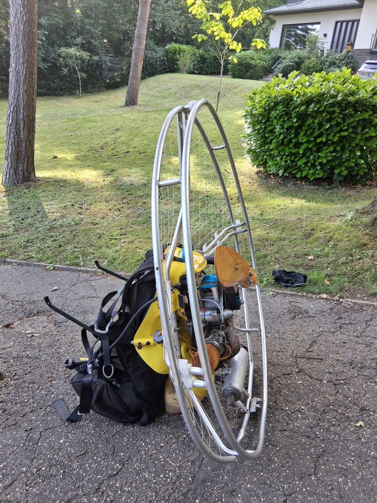 Paramotor en beginnersscherm, Ophalen