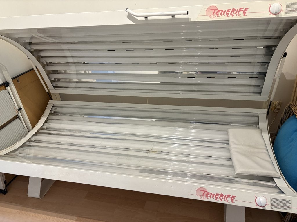 Zonnebank en hemel, Ophalen, Gebruikt, Zonnebank dubbelzijdig, 15 lampen of meer