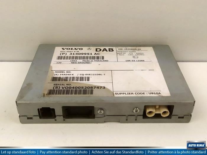 Antenne amplificateur d'un Volvo V40, -, 3 mois de garantie, -, -