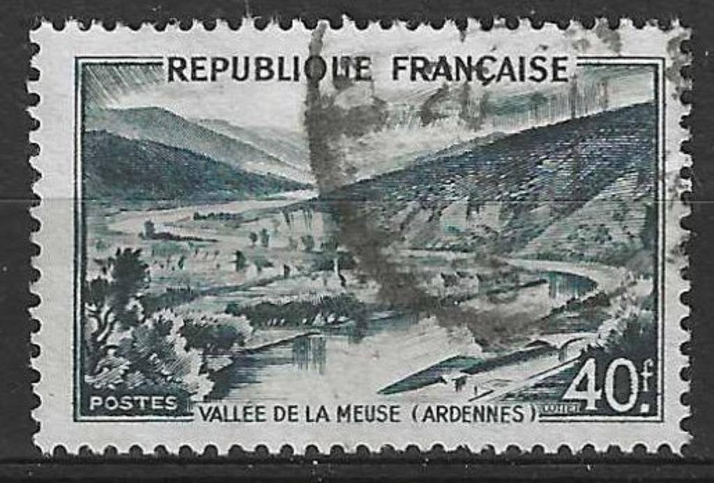 Frankrijk 1949 - Yvert 842A - De Maasvallei (ST), Verzenden, Gestempeld