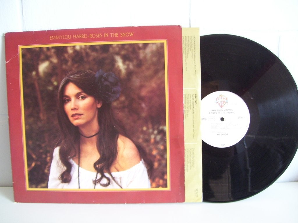 EMMYLOU HARRIS  roses in the snow, 12 pouces, Enlèvement ou Envoi, 1970 - 1979, Avec pochette intérieure