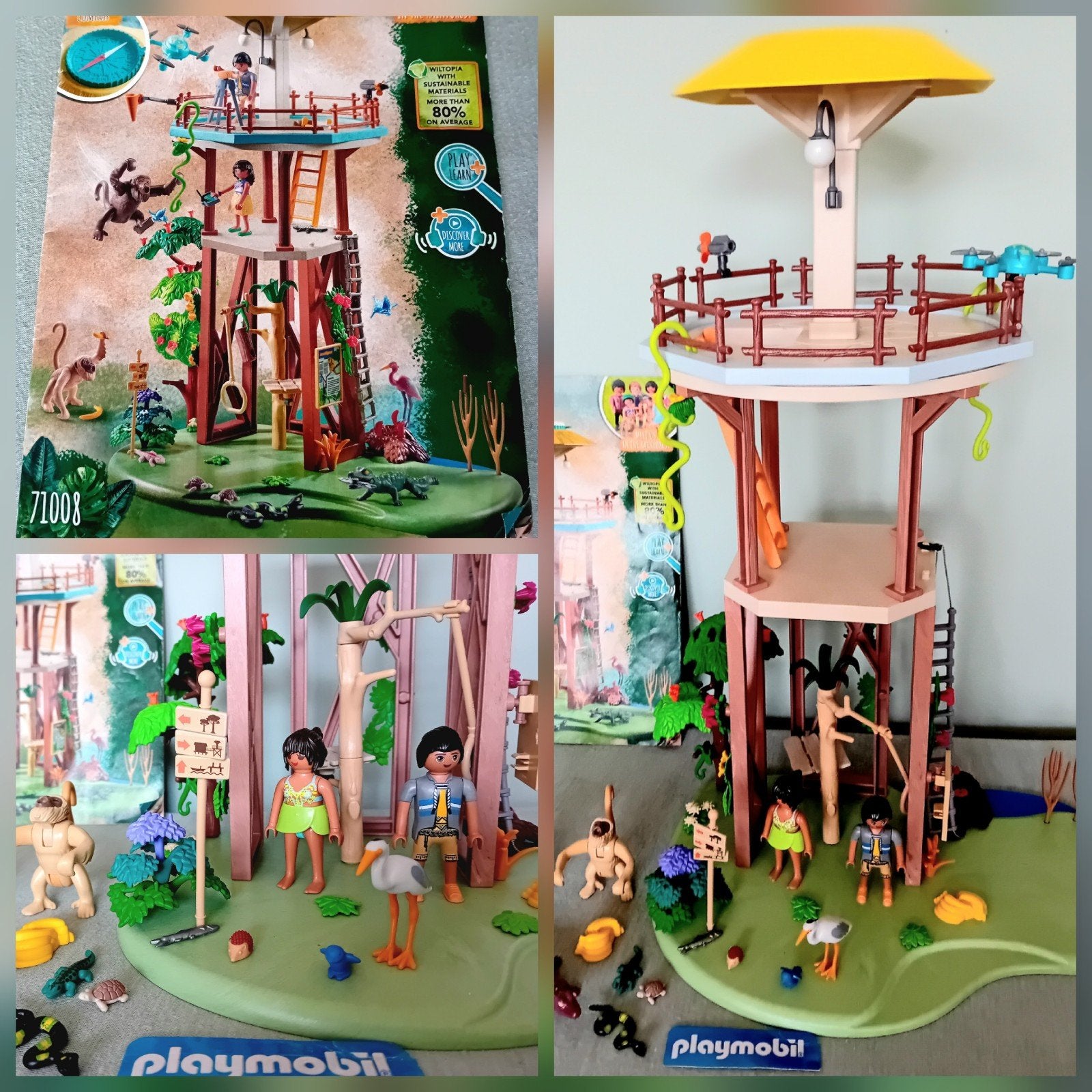 SUPER PROMO Playmobil 3 grote sets 71142+71008+71010 zie inf, Kinderen en Baby's, Ophalen of Verzenden, Zo goed als nieuw, Wild life
