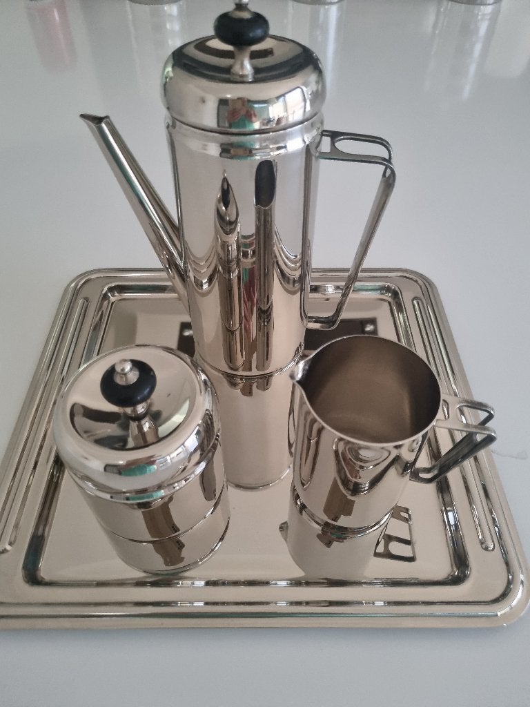 Verzilverd koffieset, Antiquités & Art, Antiquités | Argent & Or, Enlèvement ou Envoi, Argent