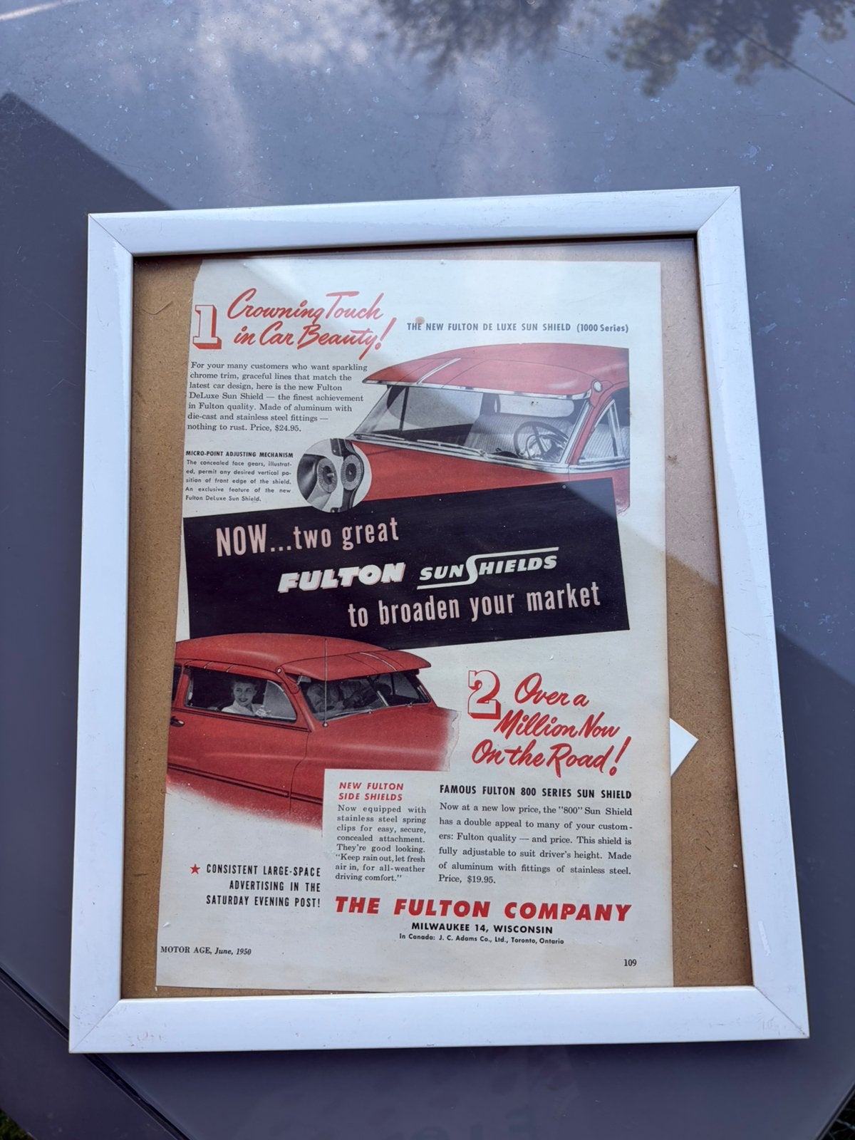 Pub voiture americaine 1950, Enlèvement ou Envoi, Comme neuf