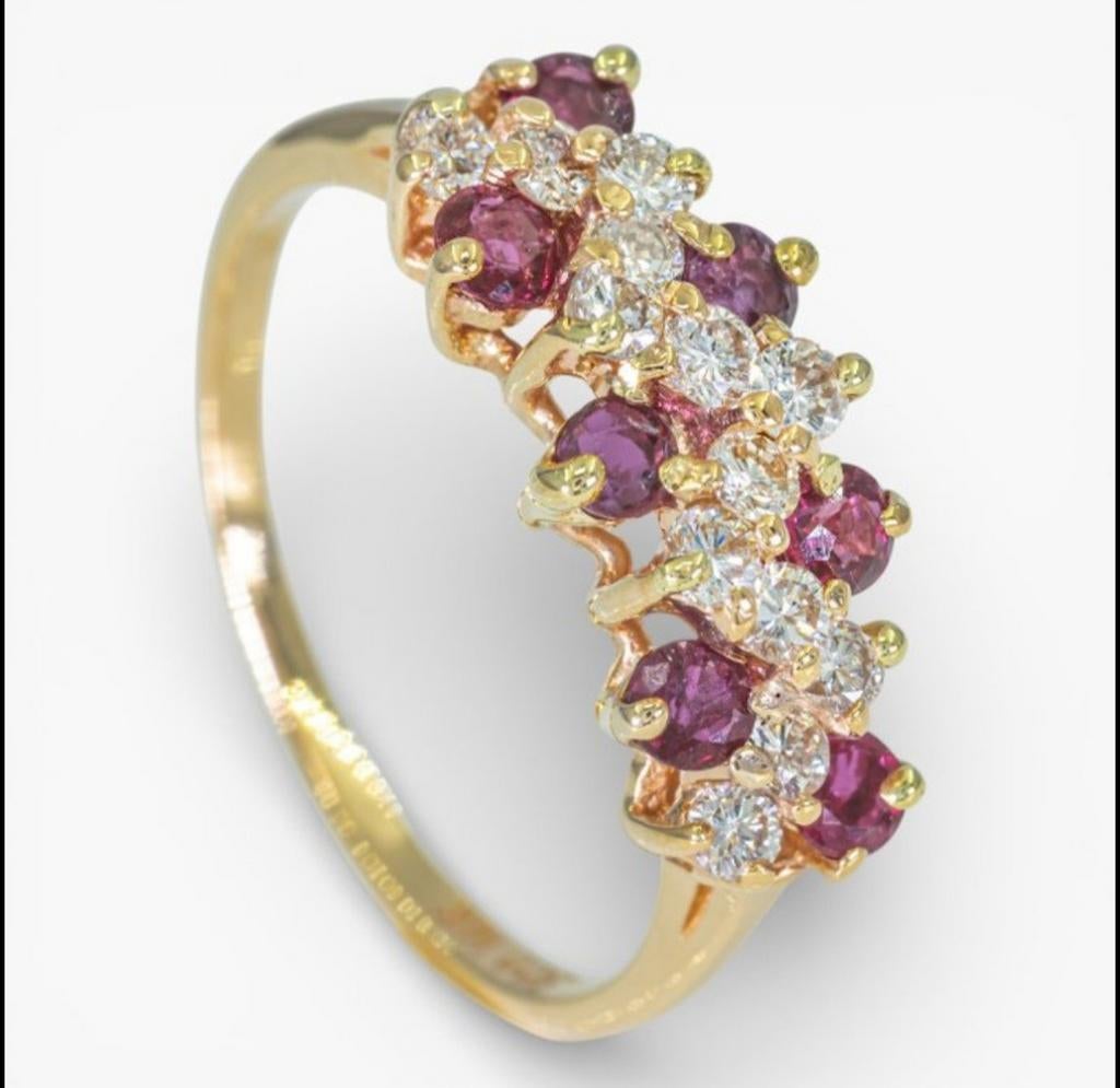 Ring nieuw 14kt witgoud met diamanten en robijn, Enlèvement ou Envoi, Neuf, Or