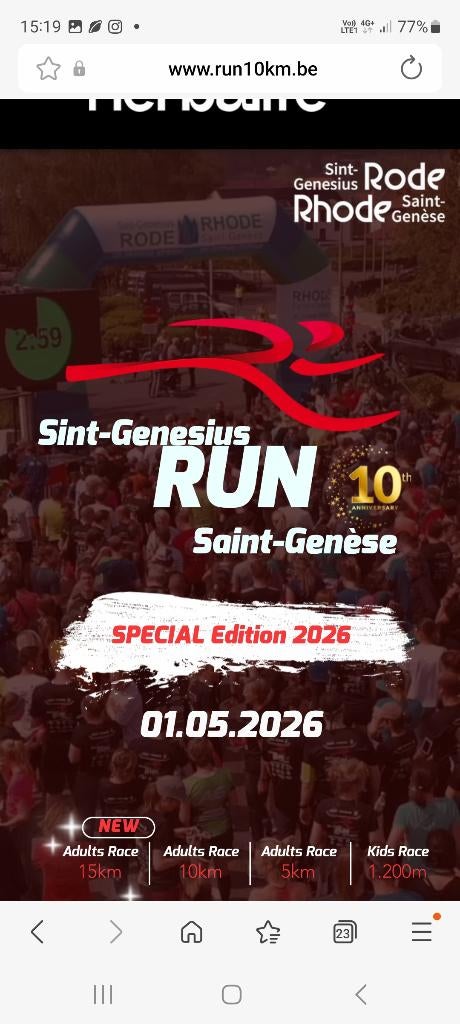 2 dossart pour la course rhode Saint Genèse 1 mai, Enlèvement, Neuf, Course à pied, Autres types