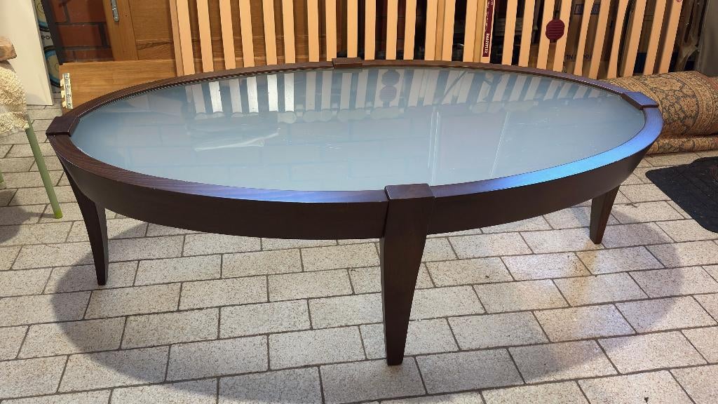 Table basse Natuzzi vintage, Maison & Meubles, Enlèvement, Comme neuf, Verre