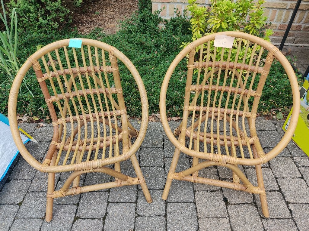 2 rieten kinderstoeltjes, Ophalen, Gebruikt, Stoel(en)