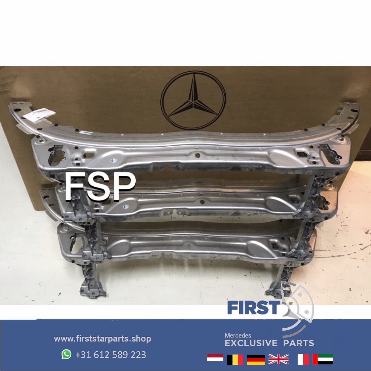 W205 C Klasse A2056204201 aluminium voorfront Mercedes C205, Gebruikt, -, Voor, Ophalen of Verzenden