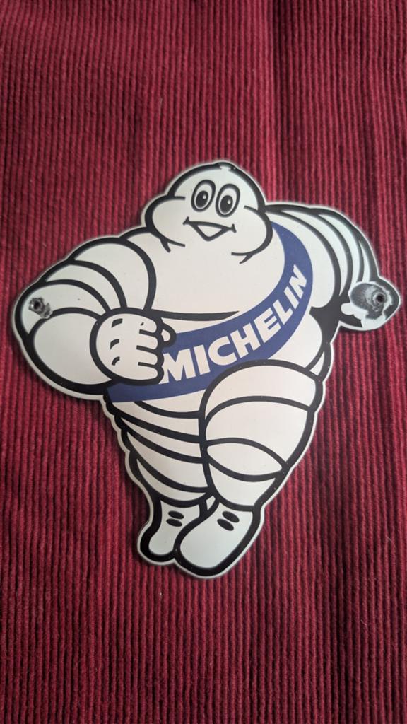 Emaille Michelin, Ophalen of Verzenden