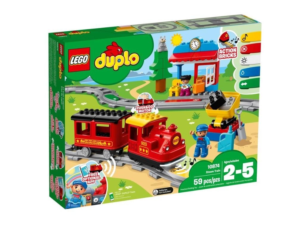 Lego Duplo 10874 Stoomtrein (2-5 jaar), Enfants & Bébés, Ensemble complet, Enlèvement, Utilisé, Duplo