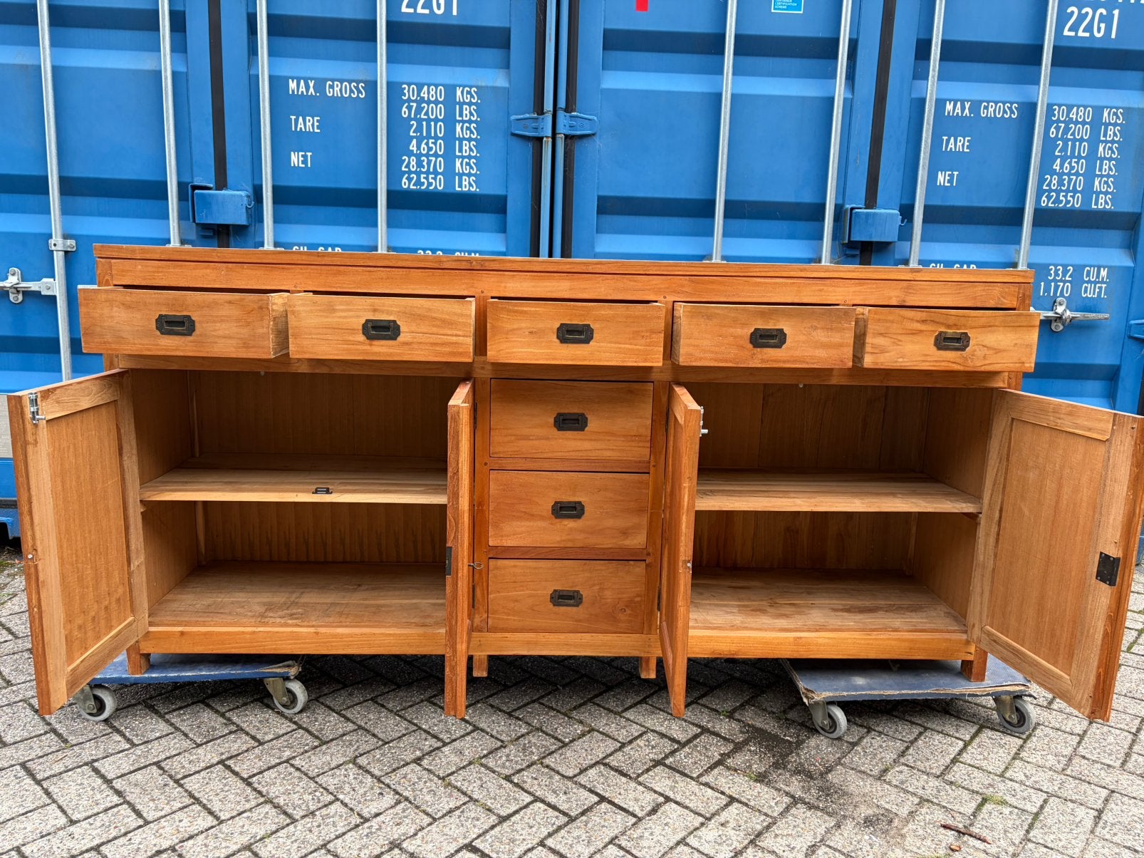Dressoir teak een straffe rakker klaar voor aktie, Ophalen of Verzenden, Zo goed als nieuw