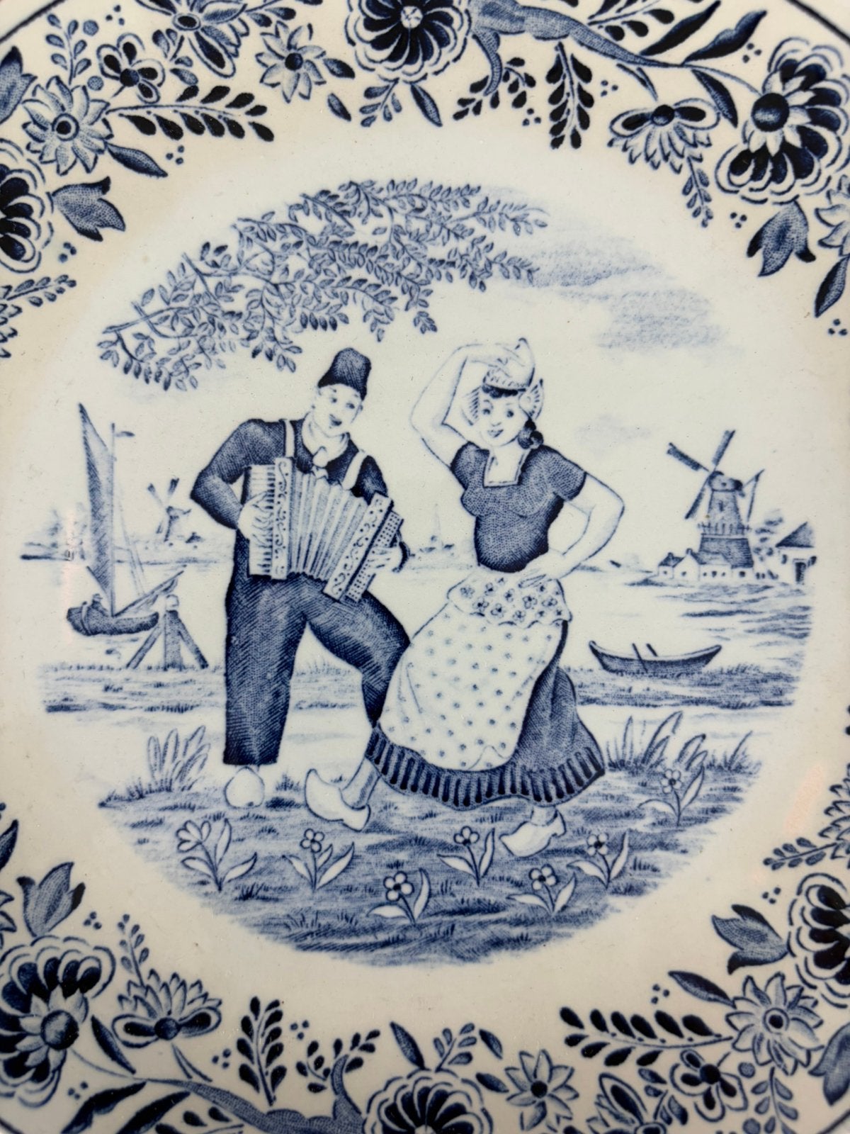 Assiette décorative Bleu de Delfts. ( Vintage 1950 ), Antiquités & Art, Enlèvement ou Envoi