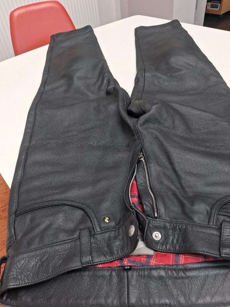 Lederen motorbroek BMW heren maat 48, Broek | leer, Heren, Tweedehands, Ophalen