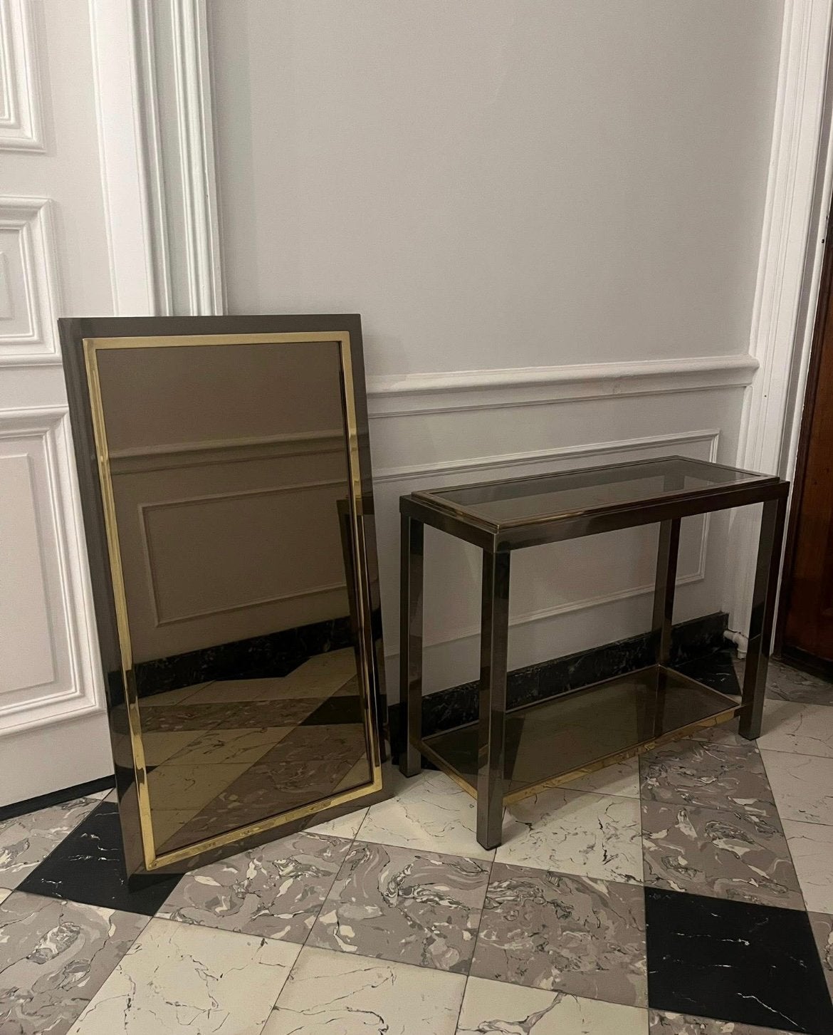 Desgin wandtafel / salontafel / spiegel Deknudt, Ophalen of Verzenden