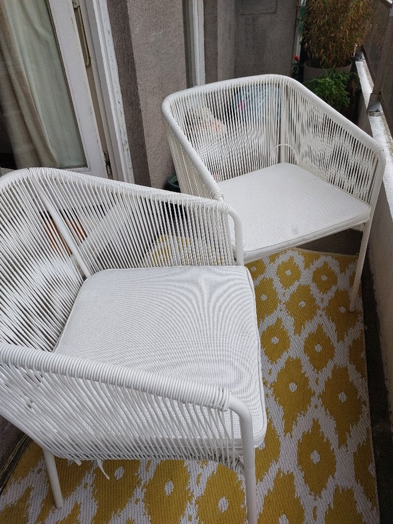 Witte tuinzeteltjes - maison du monde, Ophalen, Zo goed als nieuw, Kunststof, Stapelbaar