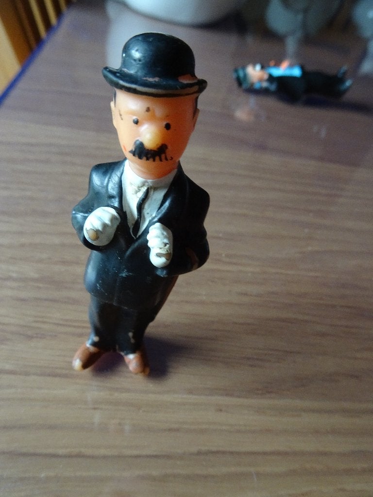 Figurine Delacoste Tintin - Dupond, Collections, Enlèvement ou Envoi, Tintin, Utilisé, Statue ou Figurine