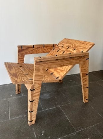 Zip Tie Lounge Chair - Will Holman, Huis en Inrichting, Ophalen, Overige kleuren, Hout, Eén