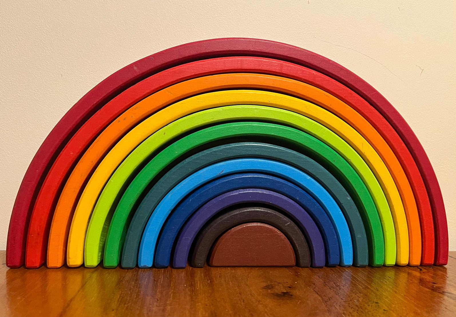 Grimm's Grote Houten Regenboog (12-delig), Kinderen en Baby's, Speelgoed | Houten speelgoed, Ophalen, Zo goed als nieuw