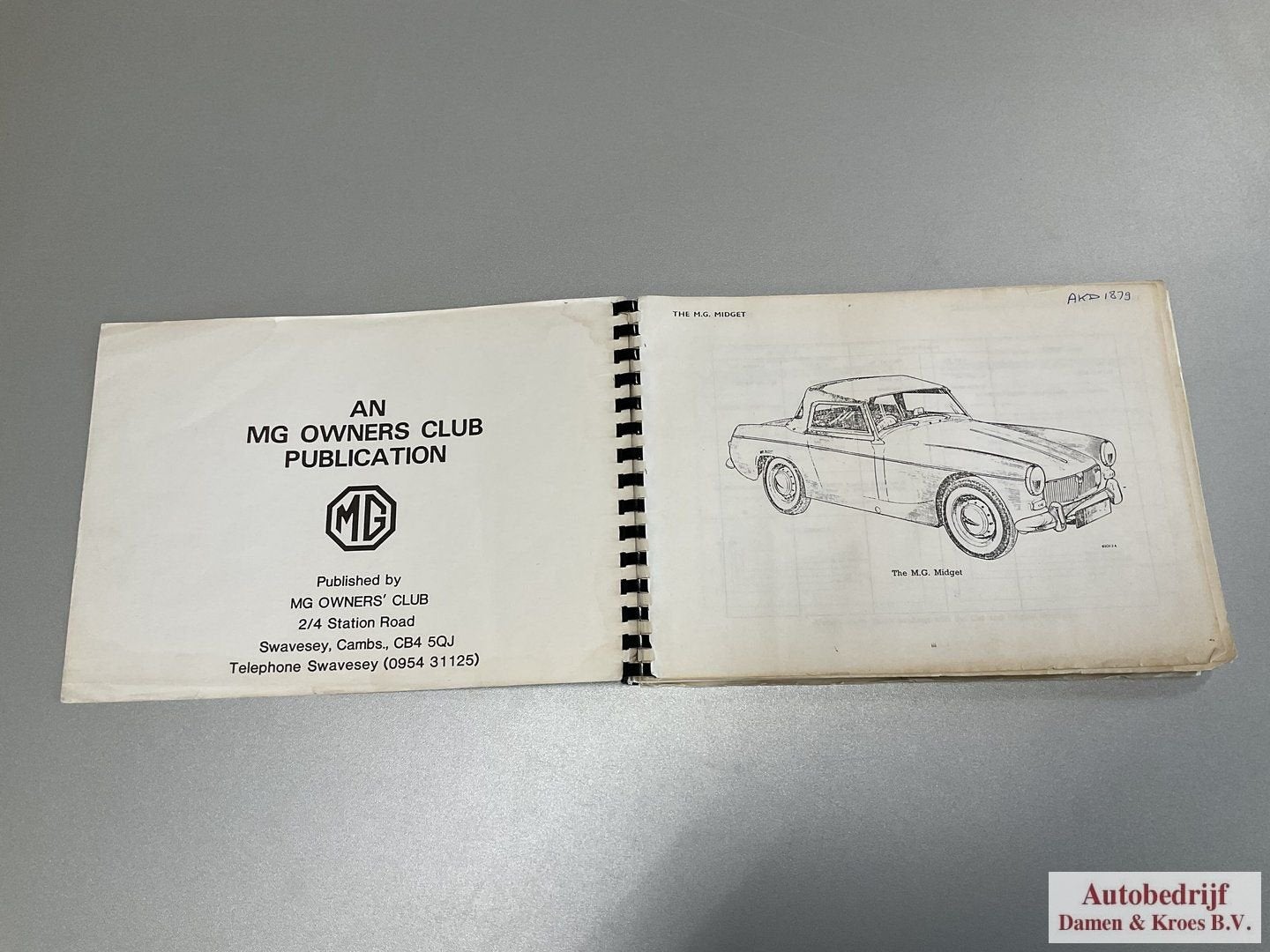 MG Midget Service Parts List AKD1879, Ophalen of Verzenden