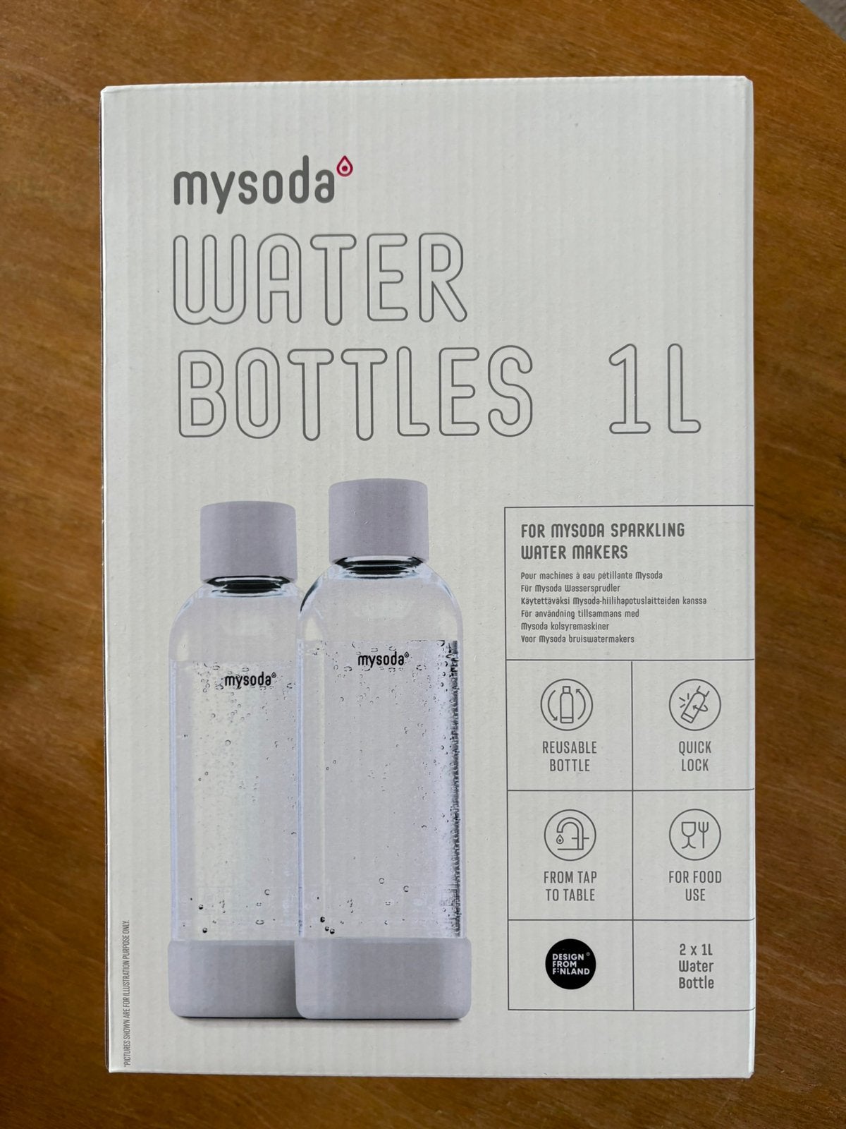 Mysoda waterfles 1 liter 2 stuks, Electroménager, Machines à eau pétillante, Enlèvement ou Envoi, Neuf